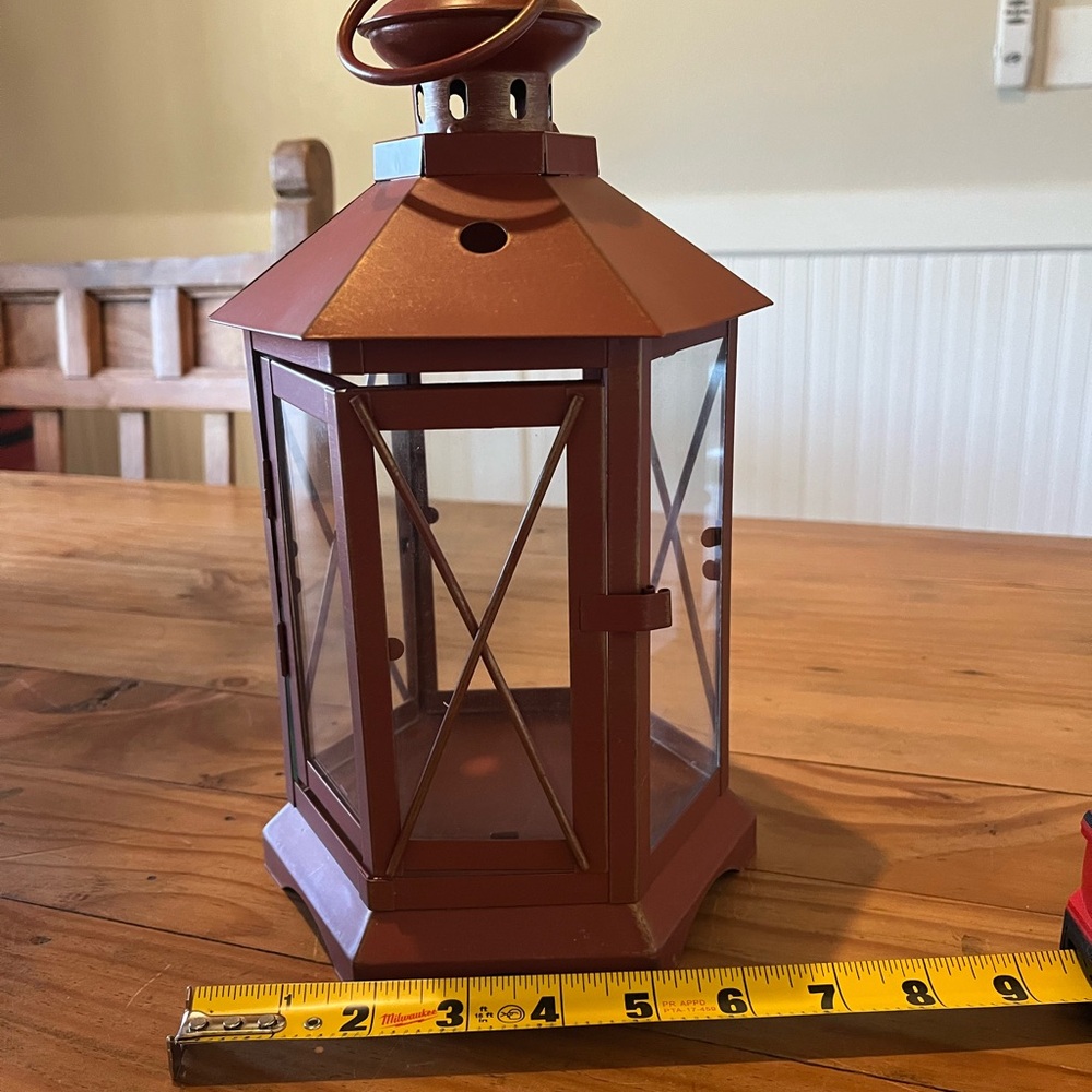 Rustic Red Lantern - Picture 8 of 9